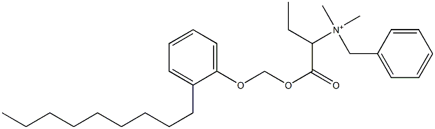 N,N-Dimethyl-N-benzyl-N-[1-[[(2-nonylphenyloxy)methyl]oxycarbonyl]propyl]aminium Struktur