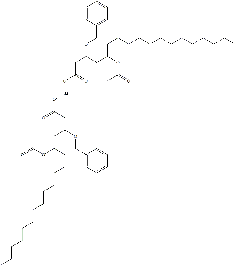 Bis(3-benzyloxy-5-acetyloxystearic acid)barium salt Struktur