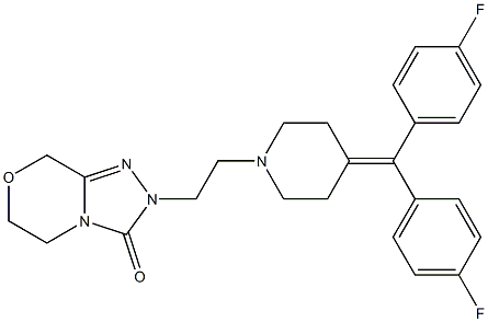 2-[2-[4-[Bis(4-fluorophenyl)methylene]-1-piperidinyl]ethyl]-5,6-dihydro-8H-1,2,4-triazolo[3,4-c][1,4]oxazin-3(2H)-one Struktur