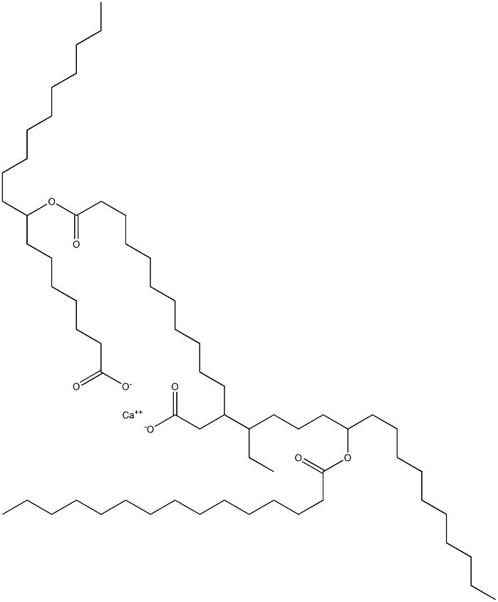 Bis(8-pentadecanoyloxystearic acid)calcium salt Struktur