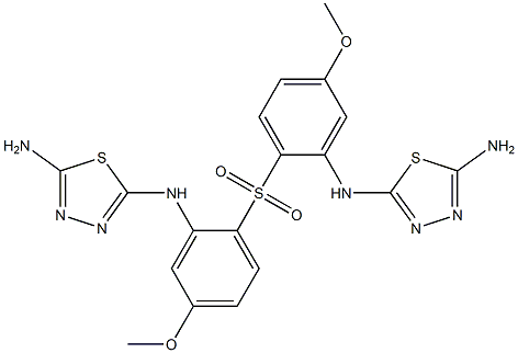 [(5-Amino-1,3,4-thiadiazol-2-yl)amino](4-methoxyphenyl) sulfone Struktur