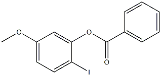 Benzoic acid 2-iodo-5-methoxyphenyl ester Struktur