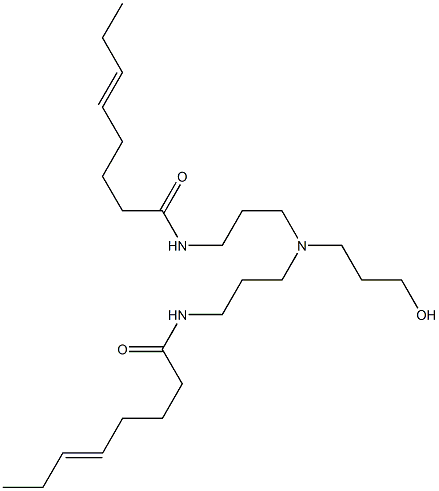 N,N'-[3-Hydroxypropyliminobis(3,1-propanediyl)]bis(5-octenamide) Struktur