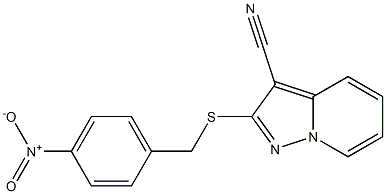 2-[[(4-Nitrophenyl)methyl]thio]-pyrazolo[1,5-a]pyridine-3-carbonitrile Struktur