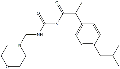 1-[2-(p-Isobutylphenyl)propionyl]-3-(morpholinomethyl)urea Struktur