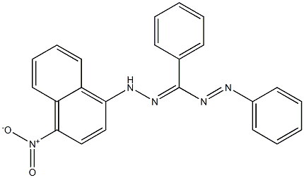 3,5-Diphenyl-1-(4-nitro-1-naphtyl)formazan Struktur