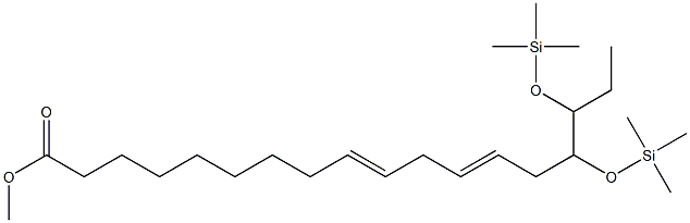 15,16-Bis(trimethylsiloxy)-9,12-octadecadienoic acid methyl ester Struktur