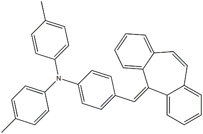 N,N-Di(p-tolyl)-4-(5H-dibenzo[a,d]cycloheptene-5-ylidenemethyl)aniline Struktur