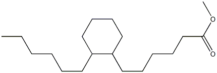 6-(2-Hexylcyclohexyl)hexanoic acid methyl ester Struktur