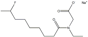 N-Ethyl-N-(8-fluorononanoyl)glycine sodium salt Struktur