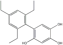 5-(2,4,6-Triethylphenyl)benzene-1,2,4-triol Struktur