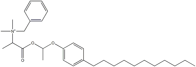 N,N-Dimethyl-N-benzyl-N-[1-[[1-(4-undecylphenyloxy)ethyl]oxycarbonyl]ethyl]aminium Struktur