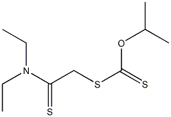 Dithiocarbonic acid O-isopropyl S-[2-(diethylamino)-2-thioxoethyl] ester Struktur