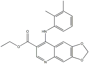 4-[[2,3-Dimethylphenyl]amino]-6,7-(methylenedioxy)quinoline-3-carboxylic acid ethyl ester Struktur