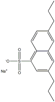 3,6-Dipropyl-1-naphthalenesulfonic acid sodium salt Struktur