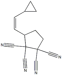 3-[(Z)-2-Cyclopropylethenyl]cyclopentane-1,1,2,2-tetracarbonitrile Struktur