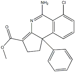 5-Amino-1,9b-dihydro-6-chloro-9b-(phenyl)-2H-cyclopent[c]isoquinoline-3-carboxylic acid methyl ester Struktur