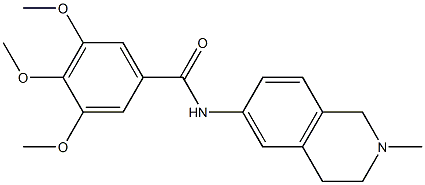 3,4,5-Trimethoxy-N-[(1,2,3,4-tetrahydro-2-methylisoquinolin)-6-yl]benzamide Struktur