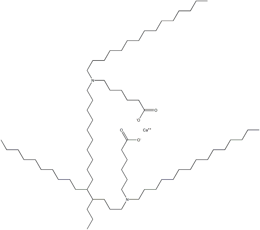 Bis[6-(dipentadecylamino)hexanoic acid]calcium salt Struktur