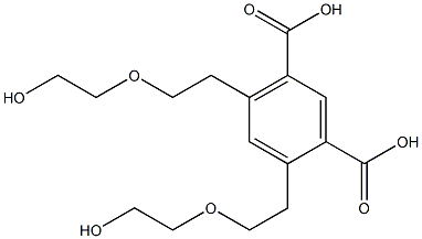 4,6-Bis(5-hydroxy-3-oxapentan-1-yl)isophthalic acid Struktur