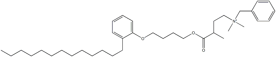 N,N-Dimethyl-N-benzyl-N-[3-[[4-(2-tridecylphenyloxy)butyl]oxycarbonyl]butyl]aminium Struktur