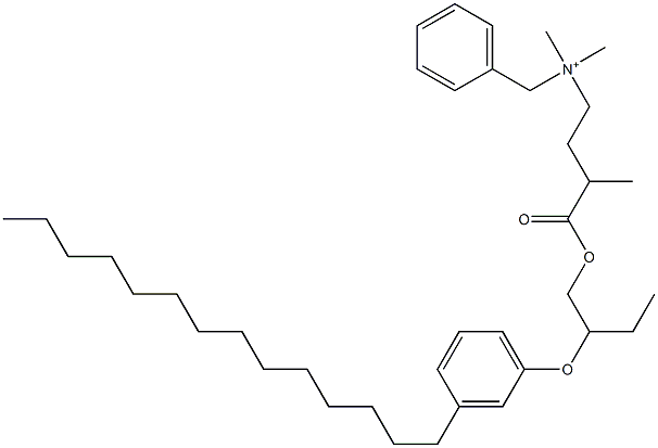 N,N-Dimethyl-N-benzyl-N-[3-[[2-(3-tetradecylphenyloxy)butyl]oxycarbonyl]butyl]aminium Struktur