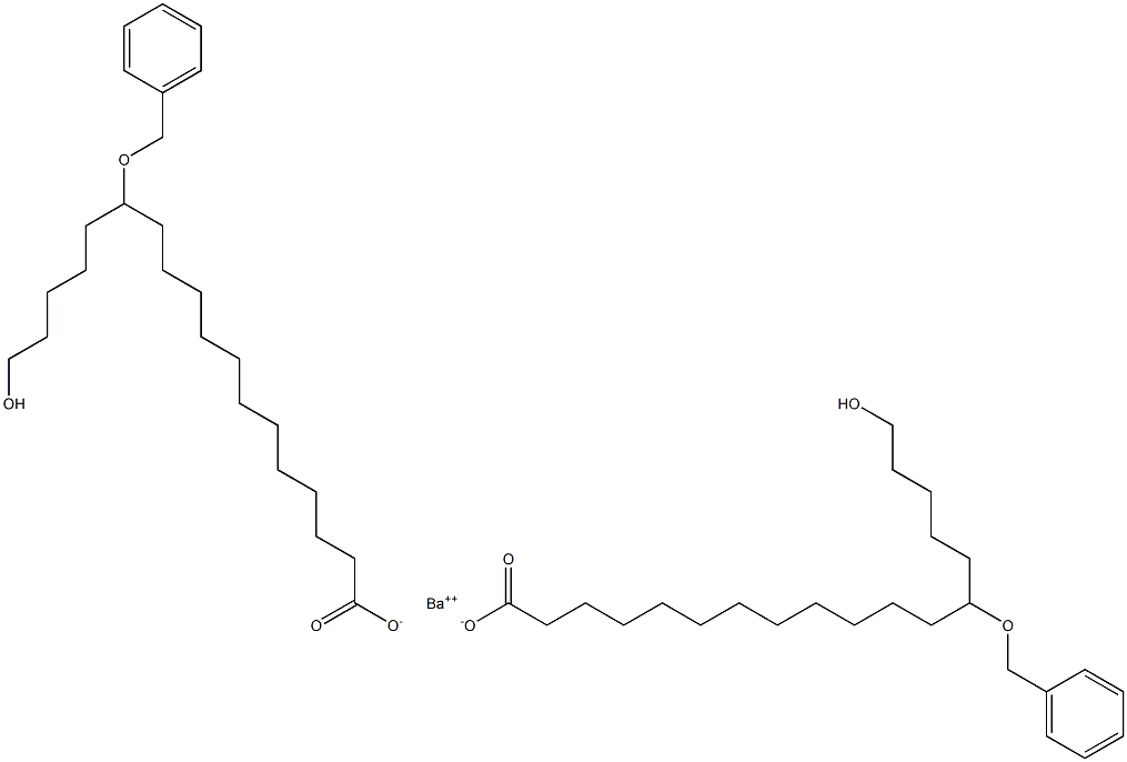 Bis(13-benzyloxy-18-hydroxystearic acid)barium salt Struktur