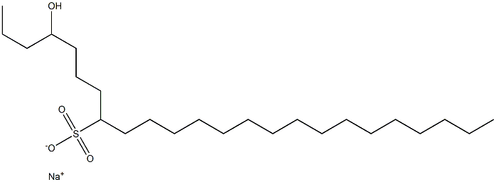 4-Hydroxytetracosane-8-sulfonic acid sodium salt Struktur