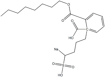 Phthalic acid 1-octyl 2-(4-sodiosulfobutyl) ester Struktur