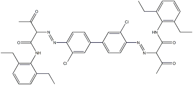 4,4'-Bis[[1-(2,6-diethylphenylamino)-1,3-dioxobutan-2-yl]azo]-3,3'-dichloro-1,1'-biphenyl Struktur