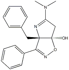 (3aS,6aR)-6,6a-Dihydro-3-phenyl-3a-benzyl-5-(dimethylamino)-3aH-1-oxa-2,4-diazapentalen-6a-ol Struktur