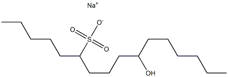 10-Hydroxyhexadecane-6-sulfonic acid sodium salt Struktur