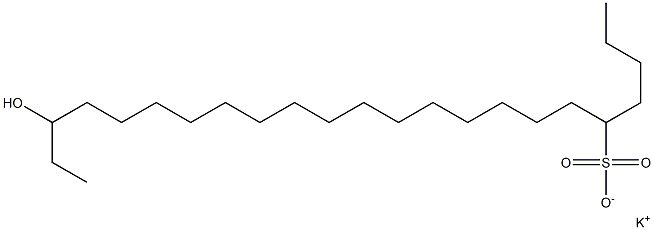 21-Hydroxytricosane-5-sulfonic acid potassium salt Struktur