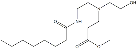 3-[N-(2-Octanoylaminoethyl)-N-(2-hydroxyethyl)amino]propionic acid methyl ester Struktur