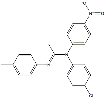 N1-(p-Chlorophenyl)-N1-(p-nitrophenyl)-N2-(p-methylphenyl)acetamidine Struktur