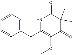 3,3-Dimethyl-5-methoxy-6-benzylpyridine-2,4(1H,3H)-dione Struktur