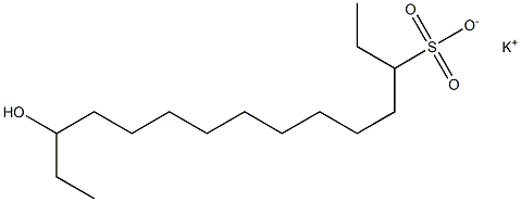 13-Hydroxypentadecane-3-sulfonic acid potassium salt Struktur