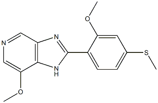 7-Methoxy-2-(2-methoxy-4-methylthiophenyl)-1H-imidazo[4,5-c]pyridine Struktur