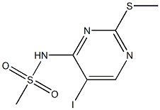 N-(5-Iodo-2-methylthiopyrimidin-4-yl)methanesulfonamide Struktur