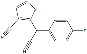 (3-Cyano-2-thienyl)(4-fluorophenyl)acetonitrile Struktur