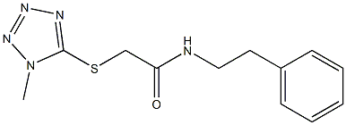 N-Phenethyl-2-[(1-methyl-1H-tetrazol-5-yl)thio]acetamide Struktur