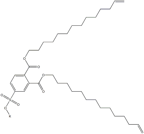 4-(Potassiosulfo)phthalic acid di(13-tetradecenyl) ester Struktur