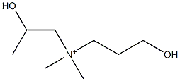 (2-Hydroxypropyl)(3-hydroxypropyl)dimethylaminium Struktur