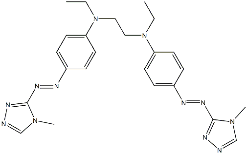 N,N'-Diethyl-N,N'-bis[4-[(4-methyl-4H-1,2,4-triazol-3-yl)azo]phenyl]-1,2-ethanediamine Struktur