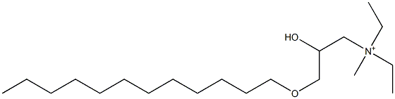 3-Dodecyloxy-N,N-diethyl-2-hydroxy-N-methyl-1-propanaminium Struktur