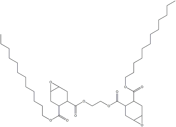 Bis[2-(dodecyloxycarbonyl)-4,5-epoxy-1-cyclohexanecarboxylic acid]ethylene ester Struktur