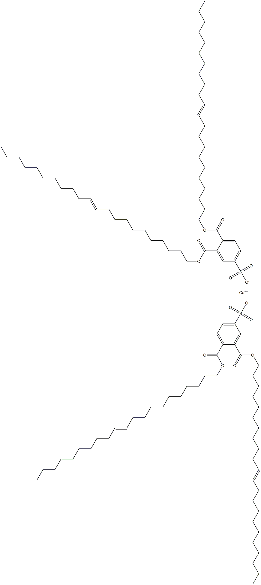 Bis[3,4-di(11-docosenyloxycarbonyl)benzenesulfonic acid]calcium salt Struktur