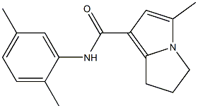 6,7-Dihydro-3-methyl-N-(2,5-dimethylphenyl)-5H-pyrrolizine-1-carboxamide Struktur