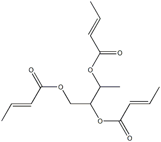 1,2,3-Butanetriol triscrotonate Struktur