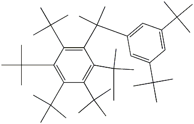 2-(Penta-tert-butylphenyl)-2-(3,5-di-tert-butylphenyl)propane Struktur